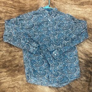 Turquoise Cinch Paisley shirt